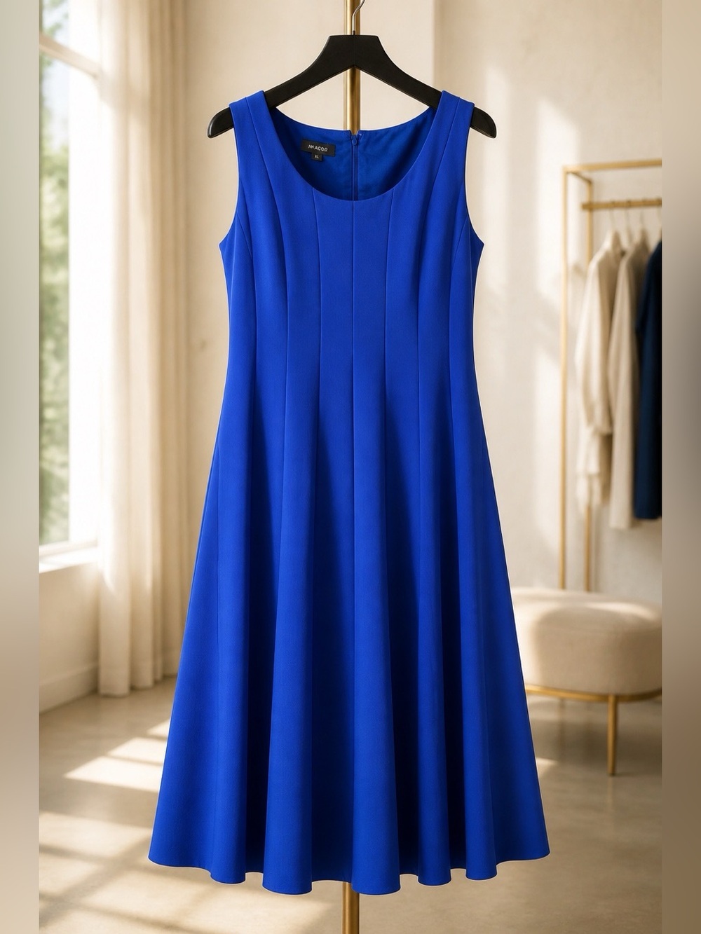 Nine West Royal Blue Sleeveless A-Line Dress
